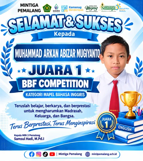 🥇 JUARA 1 BBF COMPETITION 📚 MATA PELAJARAN BAHASA INGGRIS